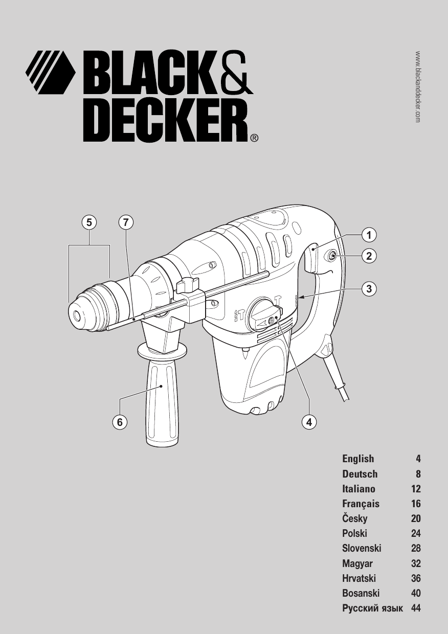 Black&Decker KD1001K ROTARY HAMMER instruction manual Manualzz