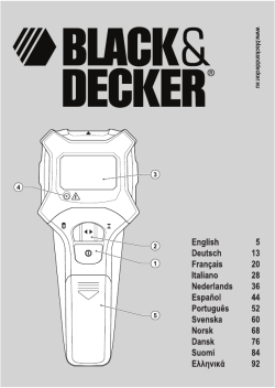 User manual Black & Decker Detector BDS303 (English - 104 pages)