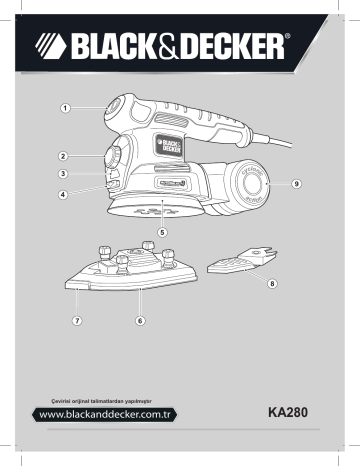 Black&Decker KA280 ORBITAL SANDER instruction manual | Manualzz