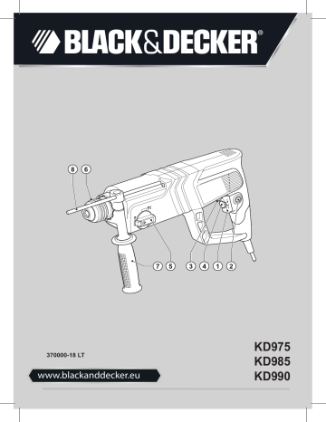 Black&Decker KD985 ROTARY HAMMER Type 2 instruction manual | Manualzz