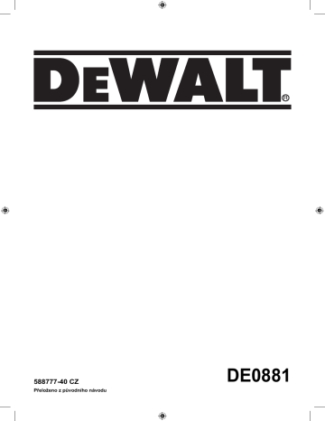 DeWalt DE0881 TRIPOD instruction manual | Manualzz