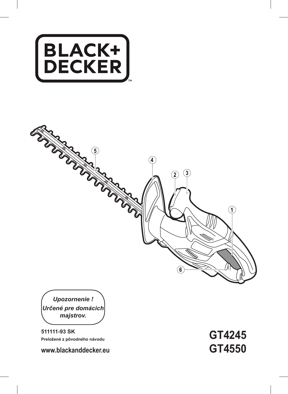 Black&Decker GT4245 HEDGE TRIMMER instruction manual Manualzz