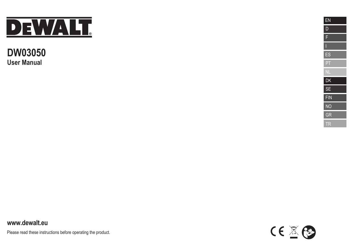 DeWalt DW03050 Instruction manual | Manualzz