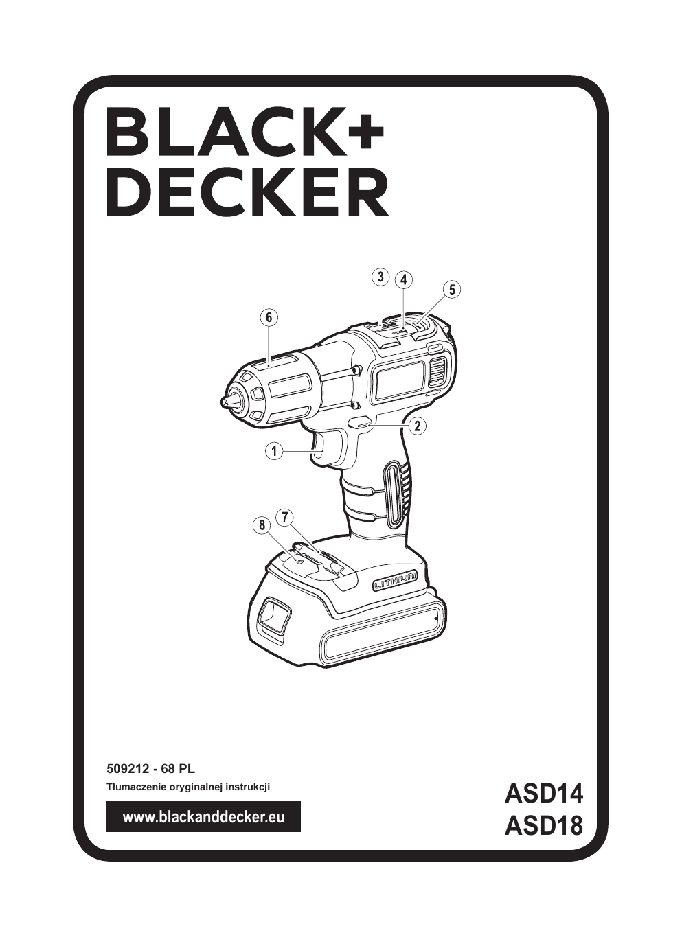 Black&Decker ASD18 DRILL/DRIVER instruction manual Manualzz