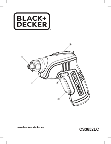 Black&Decker CS3652LC CORDLESS SCREWDRIVER Type H1 instruction manual | Manualzz
