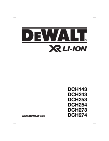 DeWalt DCH275 Instruction manual | Manualzz