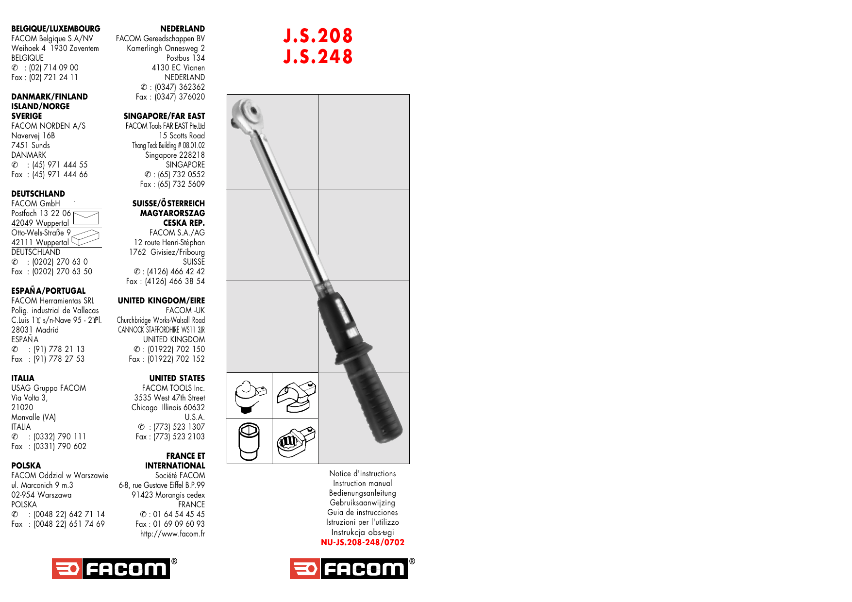 Facom S 8 340d Wrench Instruction Manual Manualzz