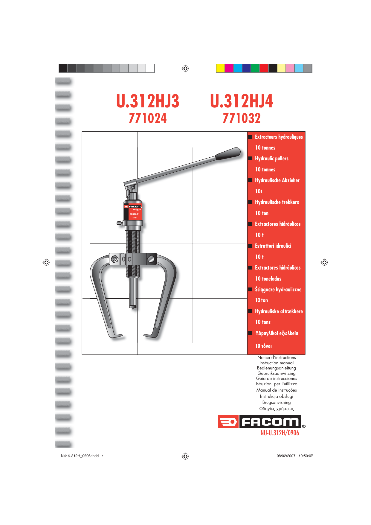 Facom U 312hj3 Hydraulic Puller Instruction Manual Manualzz