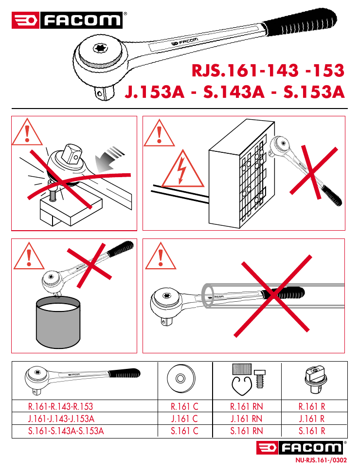 Facom S 153a Ratchet Instruction Manual Manualzz