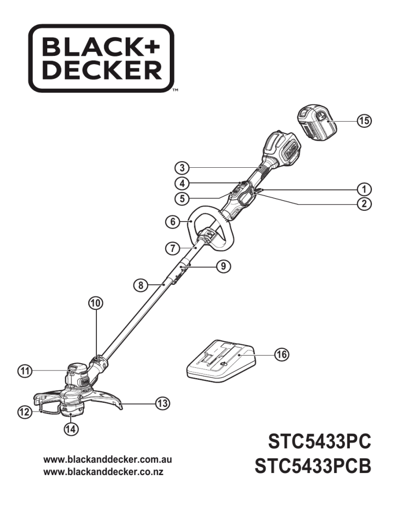 Black Decker Stc5433 String Trimmer Instruction Manual Manualzz