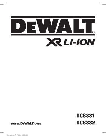 DeWalt DCS332 CORDLESS JIGSAW Type 3 instruction manual | Manualzz