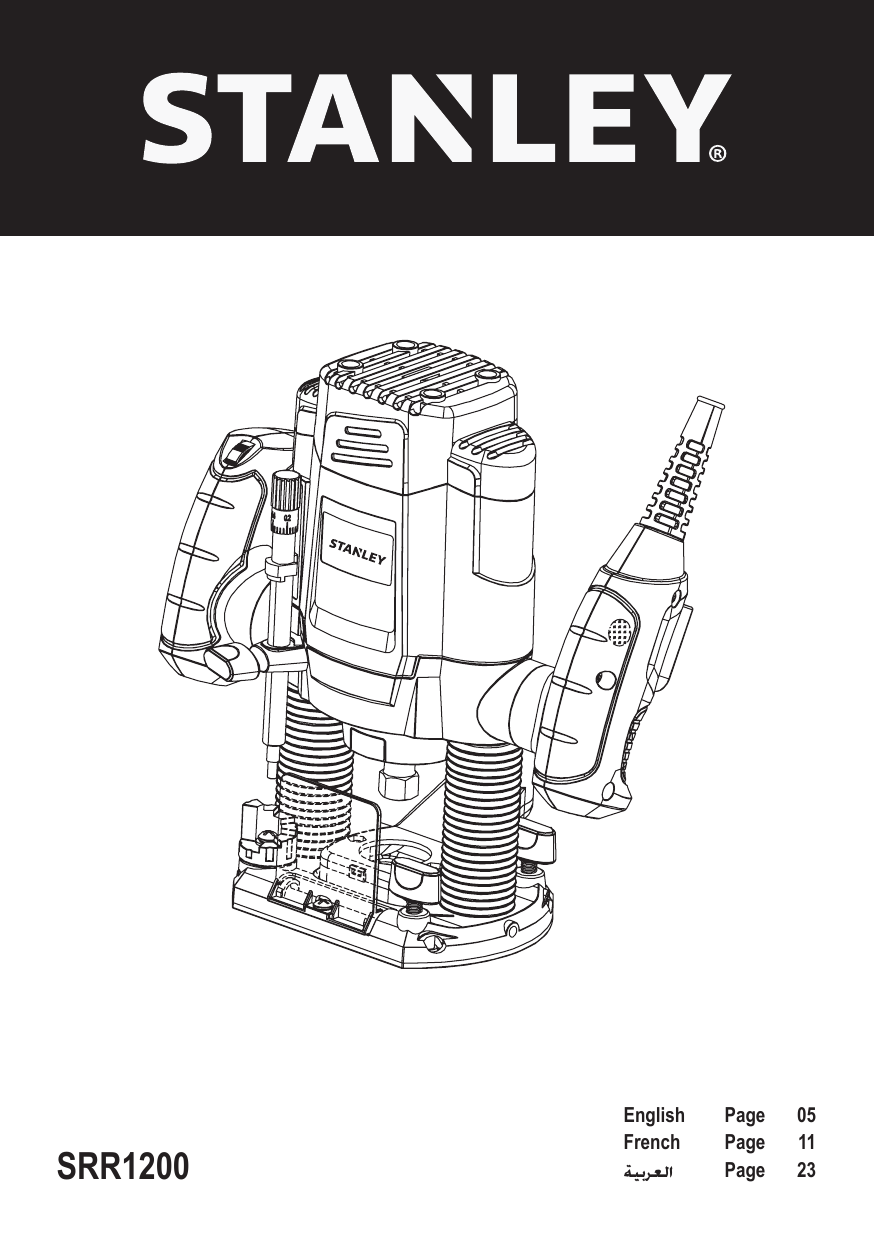 Stanley Srr10 Plunge Router Instruction Manual Manualzz