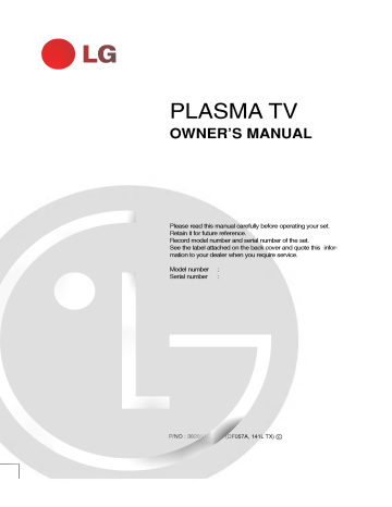 Lg 42px4dv Owner S Manual Manualzz