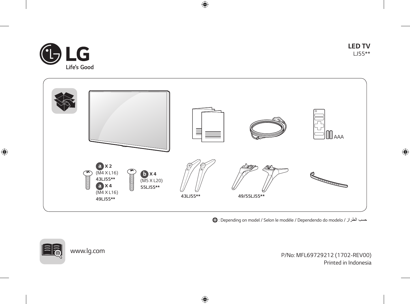 Lg 49lj550t 55lj550t 43lj550t Owner S Manual Manualzz