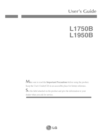 LG L1750B-BF Owner’s Manual | Manualzz
