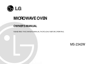LG MS-2342W Owner's Manual | Manualzz