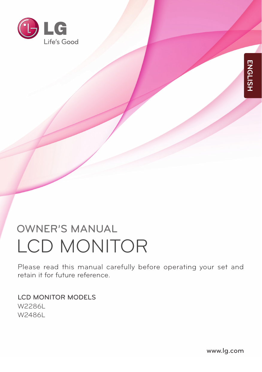 lg w2486l manual