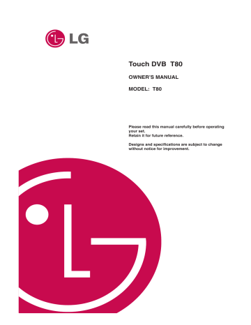 LG T80RVE4K Owner's manual | Manualzz