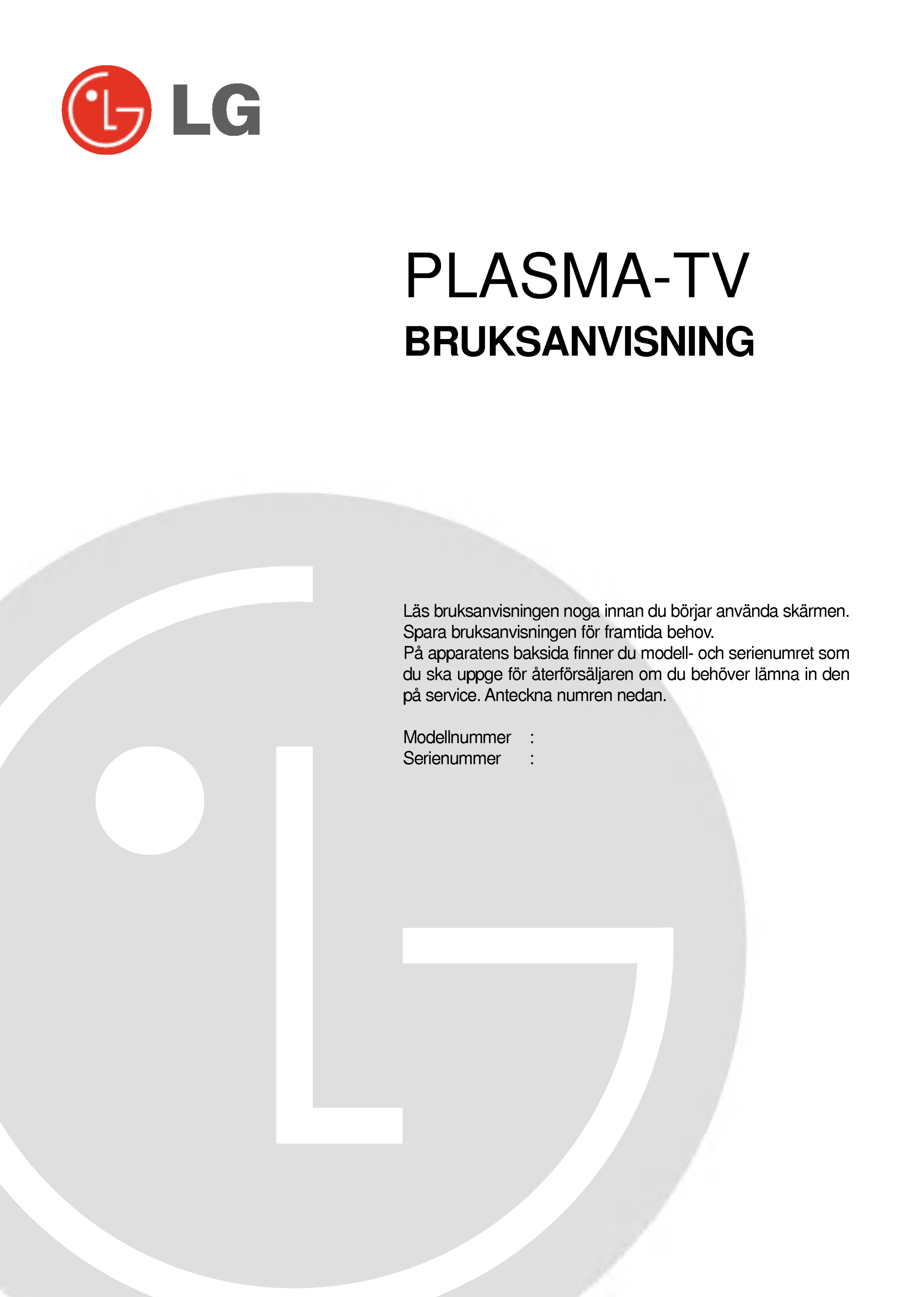 Lg Tv Plasma 42px3rv 42px3rvb 42px3rv 42px3rvb Za Service Manual