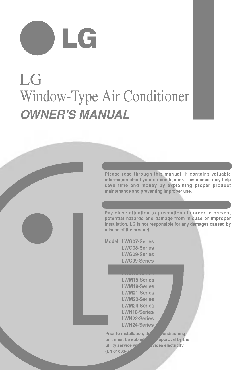 Lg Lwg070ac 3 Lwc076ggaa0 Owner S Manual Manualzz