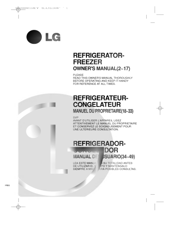 LG GR-642ALP Owner’s Manual | Manualzz