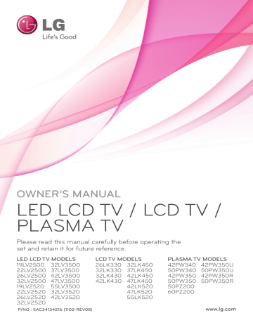 LG 22LV2500 Owner’s Manual | Manualzz