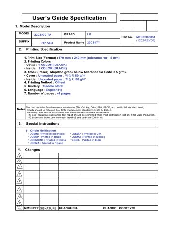 LG 22CS470 Owner’s Manual | Manualzz