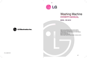 LG WD-1021W Owner’s Manual | Manualzz