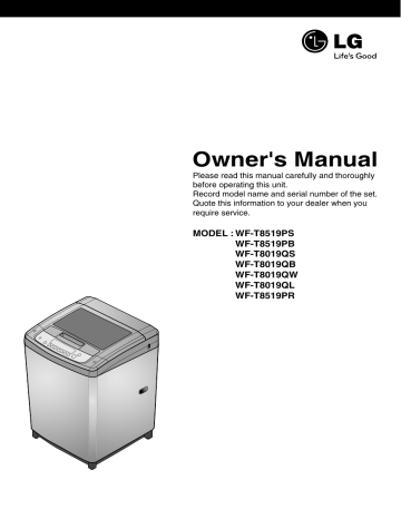 Lg Wf T8019qs Owner S Manual Manualzz