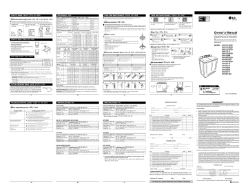 LG WP-92170 Owner’s Manual | Manualzz