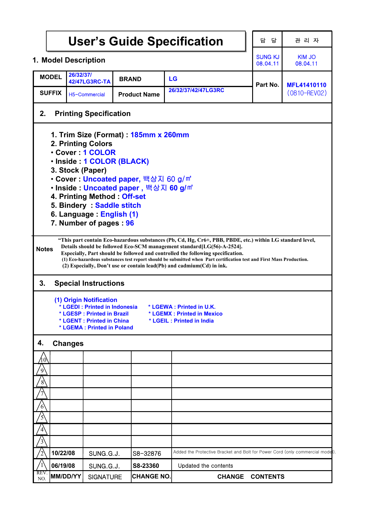 LG 42LG3RC-TA Owner’s Manual | Manualzz