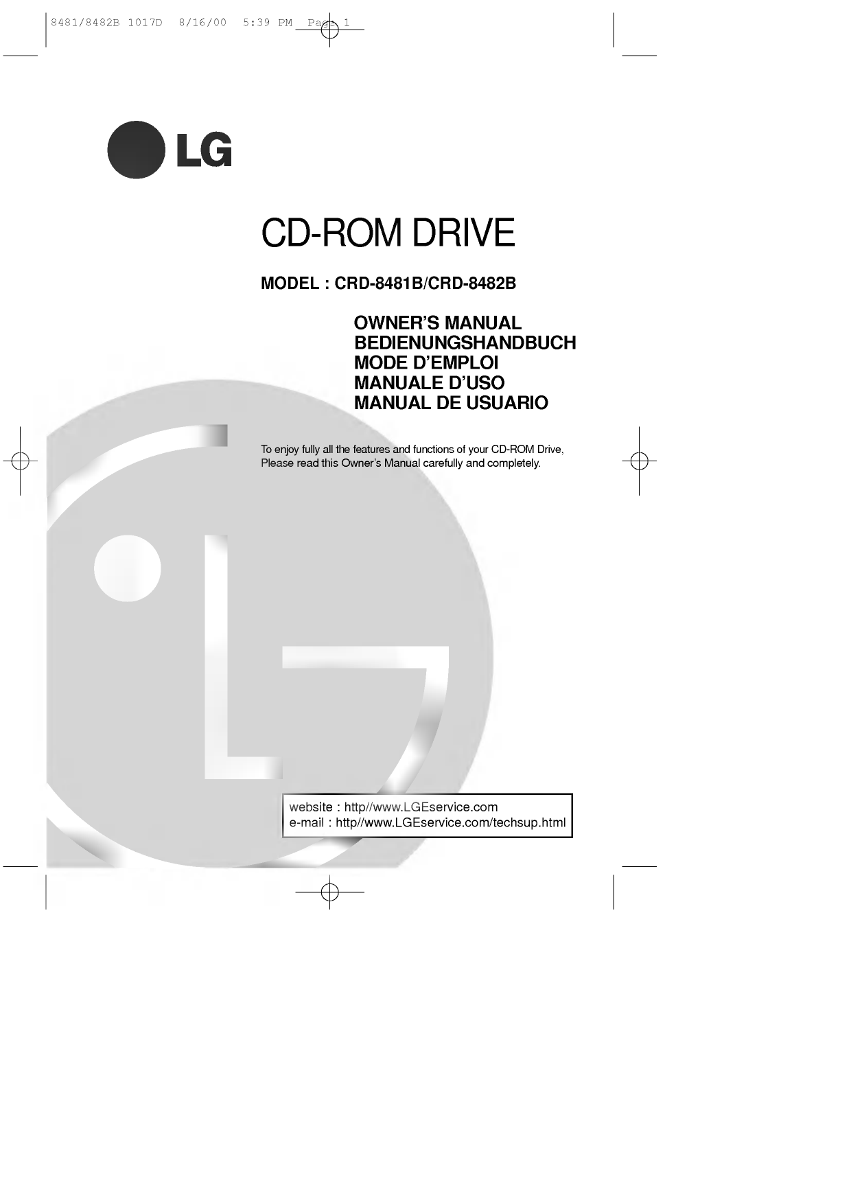 lg cd rom crd 8520b driver