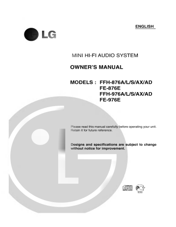 LG FFH-976AX Owner's manual | Manualzz