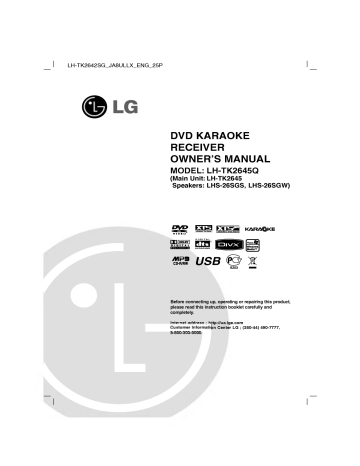 LG LH-TK2645Q Owner's manual | Manualzz
