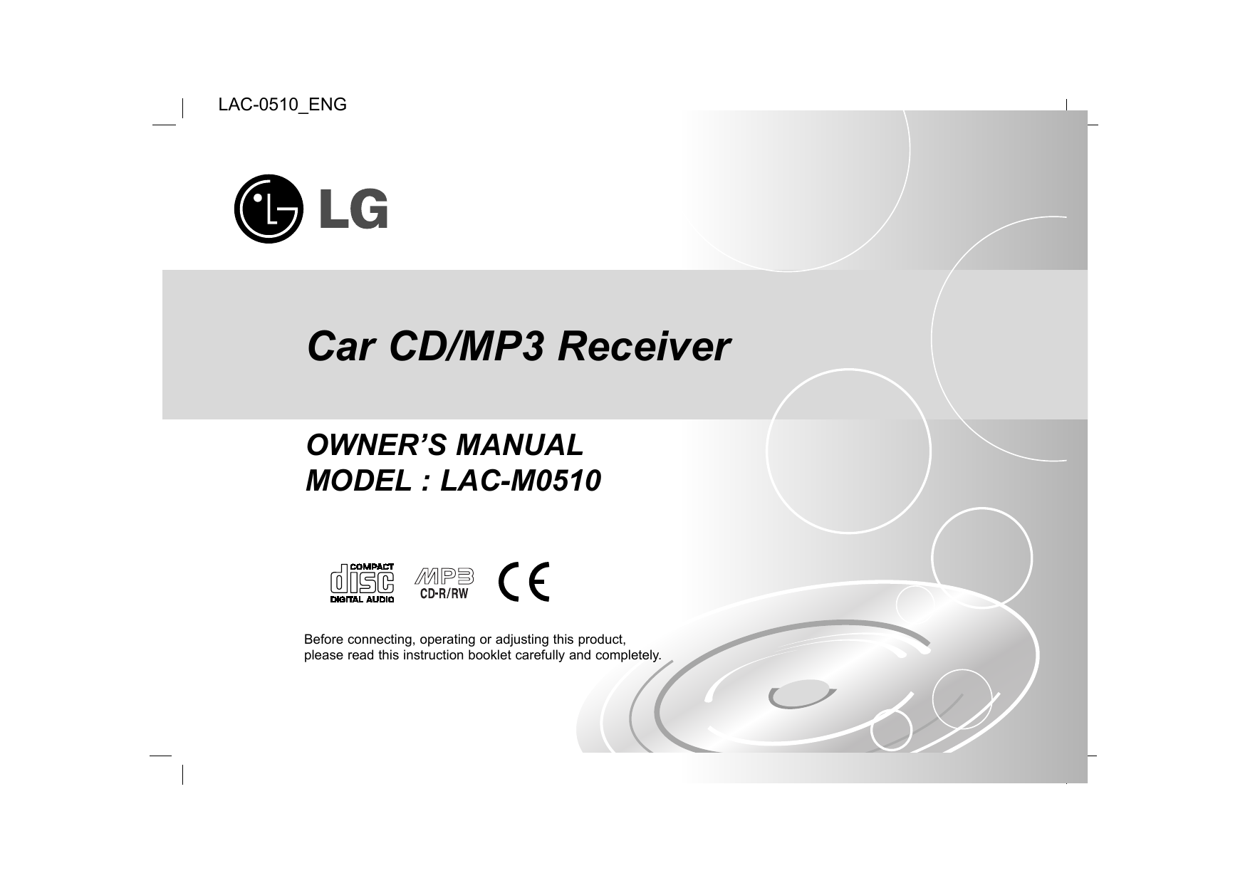 LG LAC-M0510 Owner's manual | Manualzz