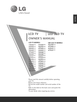 LG 32LF20FR - Owner's manual, User guide, User's manual | manualzz.com