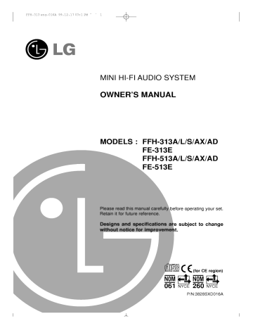 LG FFH-315AX Owner's manual | Manualzz