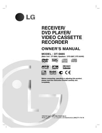 LG DT-S665 Owner's manual | Manualzz