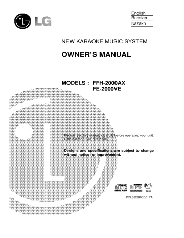 LG FFH-2000AX Owner's manual | Manualzz