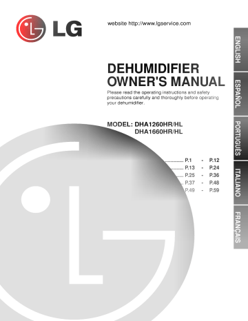 Lg Dha1260hl Dha1660hl Owner S Manual Manualzz
