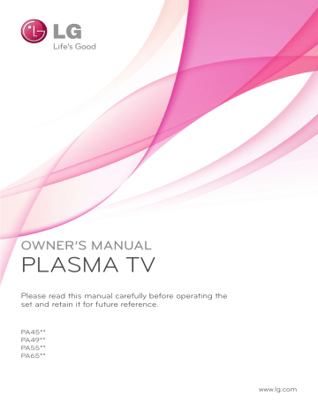 LG 60PA6500 Owner's manual | Manualzz