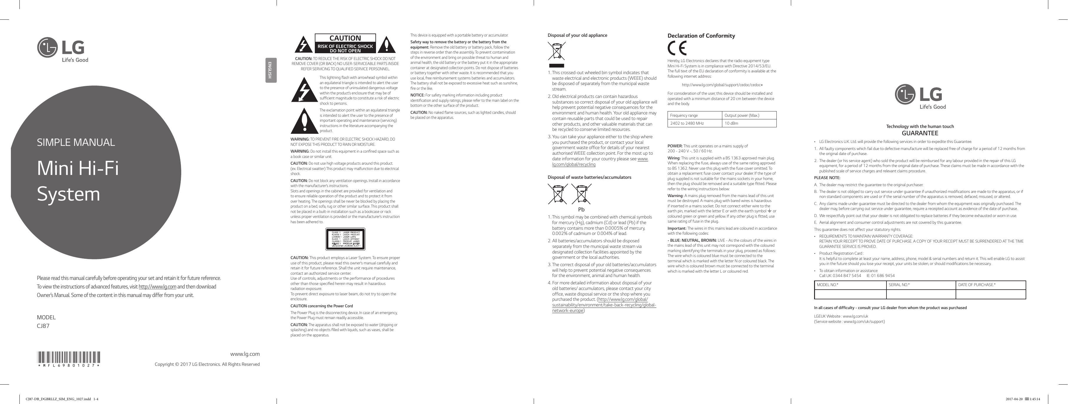 lg cj 87