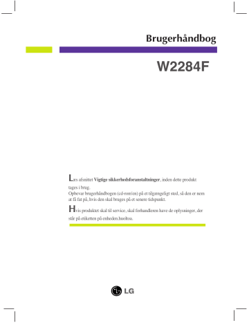 LG W2284F-PF Instruktionsbogen | Manualzz