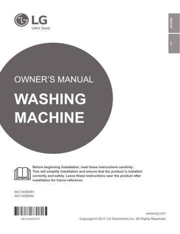 LG WC1408XM Owner's manual | Manualzz
