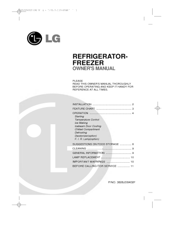 LG GR-S392QLC Owner’s Manual | Manualzz