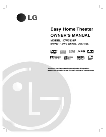 LG DW7531P Owner's Manual | Manualzz