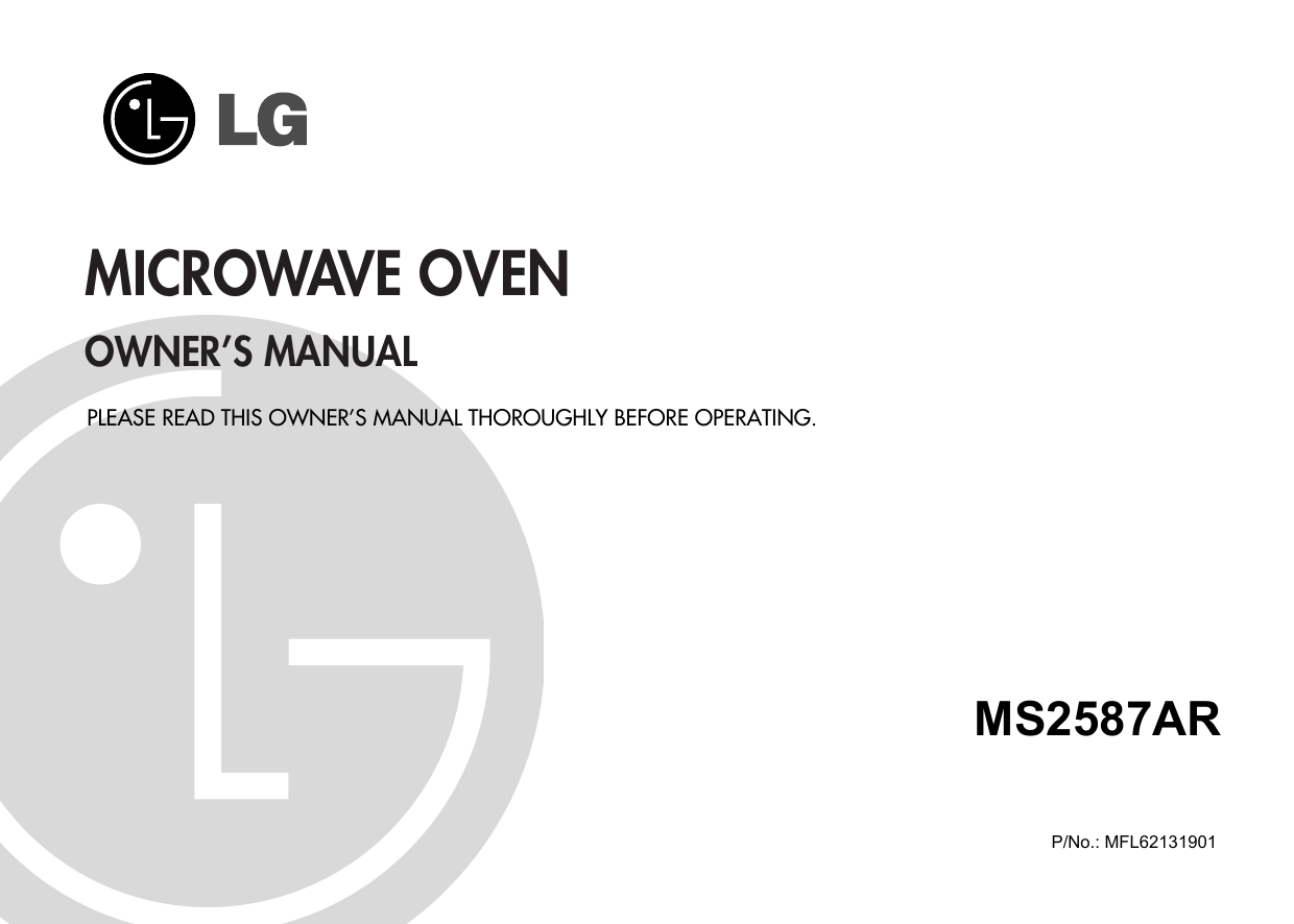 Lg Ms2587ar Owner S Manual Manualzz