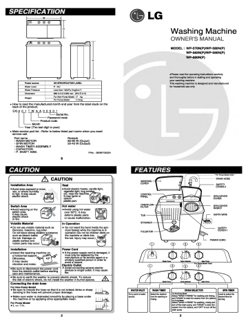 LG WP-582N Owner’s Manual | Manualzz
