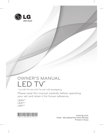 LG 20LB455A Owner’s Manual | Manualzz