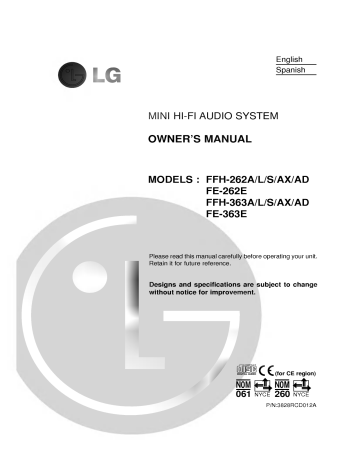 LG FFH-262A Owner's manual | Manualzz